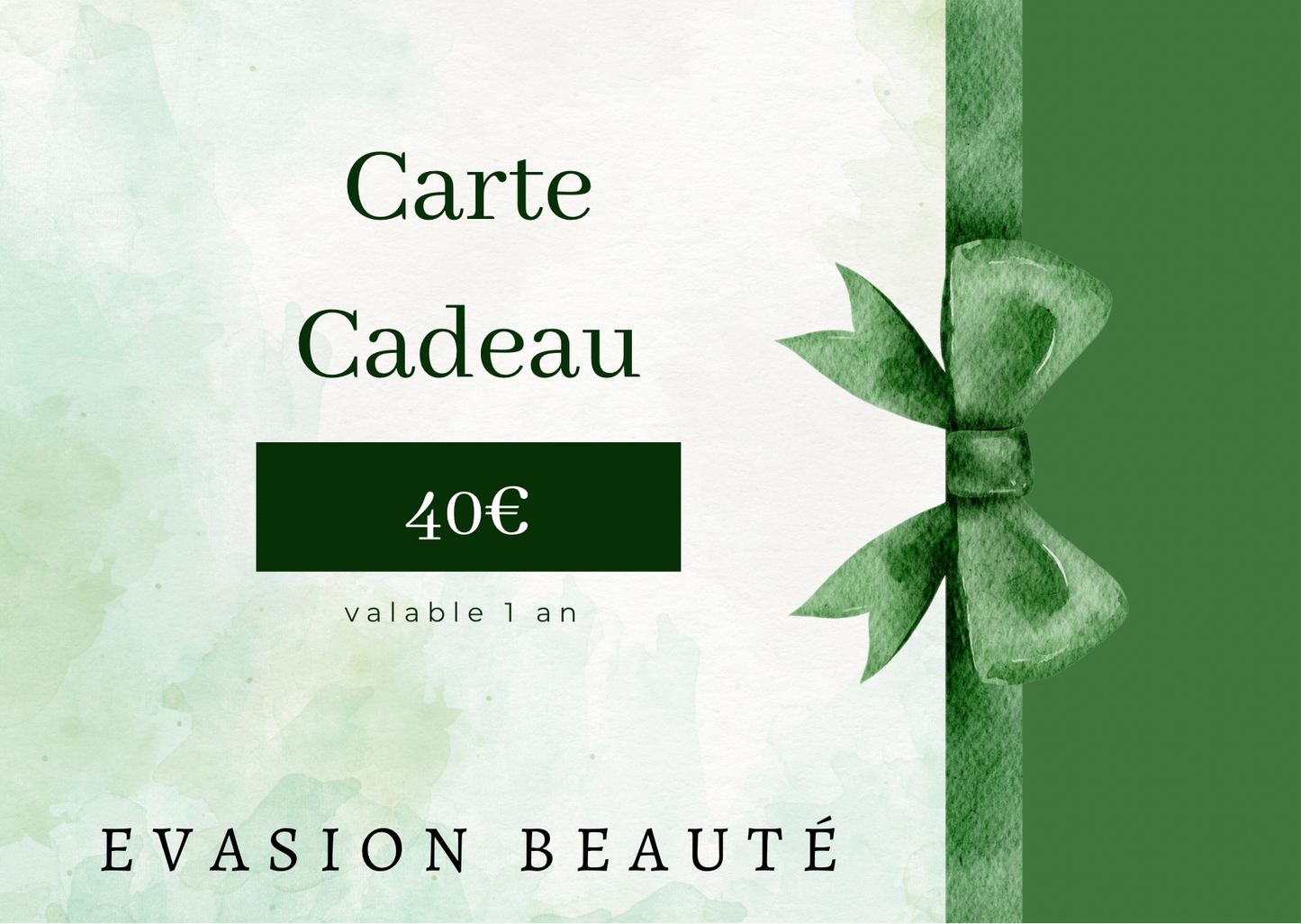 Cartes cadeaux Evasion Beauté