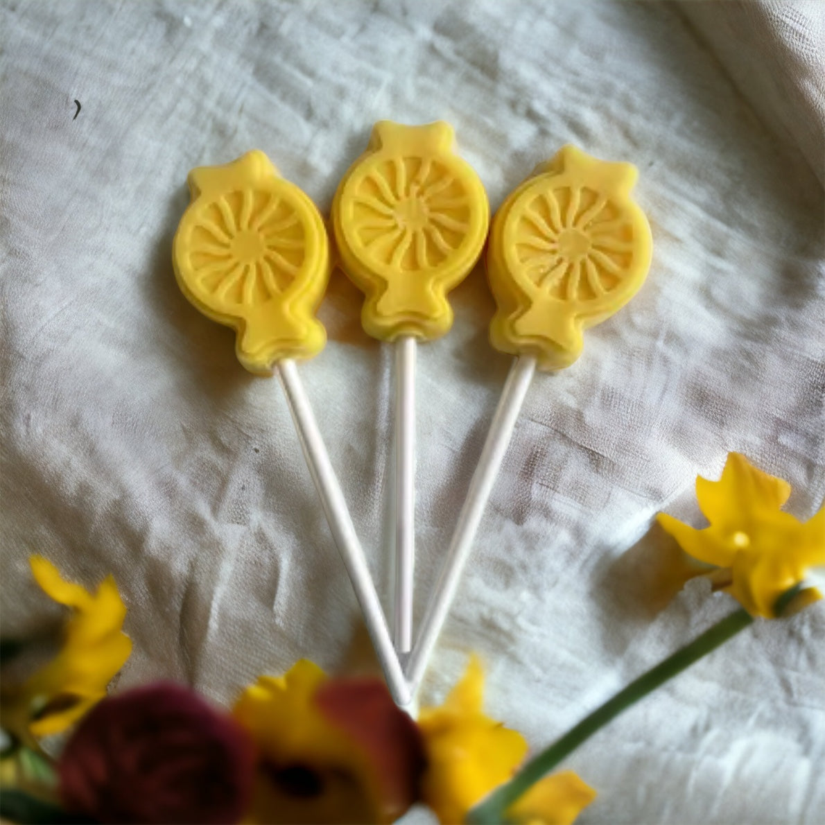 Fondant parfumé sucette citron meringué